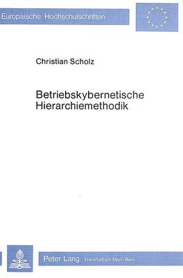 Book cover for Betriebskybernetische Hierarchiemethodik