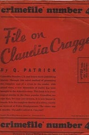 Cover of File on Claudia Cragge