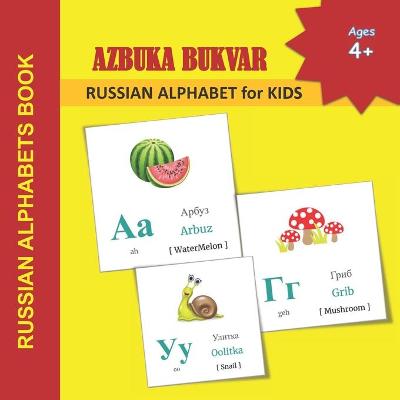 Book cover for AZBUKA BUKVAR - RUSSIAN ALPHABET for KIDS