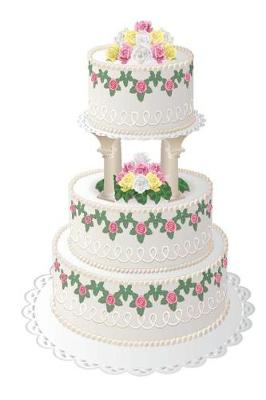 Cover of Wedding Journal Pretty Tiered Floral Wedding Cake