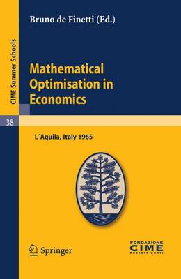 Cover of Mathematical Optimisation in Economics