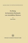 Book cover for Der Beitrag des französischen Mittelstandes zum wirtschaftlichen Wachstum