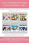 Book cover for Kinder Homework Sheets (Full color brain teasing puzzles for kids - Vol 1)