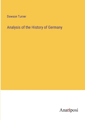 Book cover for Analysis of the History of Germany