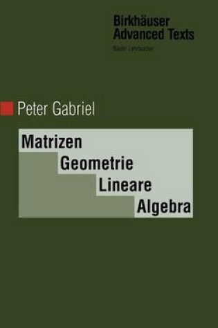 Cover of Matrizen, Geometrie, Lineare Algebra