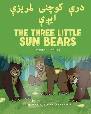 Book cover for The Three Little Sun Bears (Pashto-English)