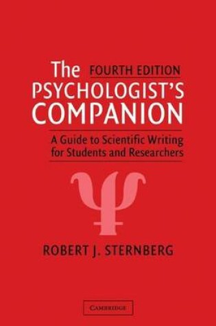 Cover of Psychologist's Companion, The: A Guide to Scientific Writing for Students and Researchers