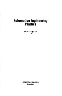 Book cover for Automotive Engineering Plastics