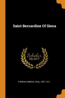 Book cover for Saint Bernardine of Siena