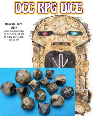 Cover of DCC RPG Dice Set Elemental Dice: Earth