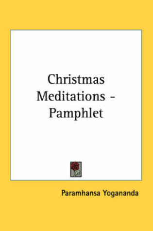 Cover of Christmas Meditations - Pamphlet