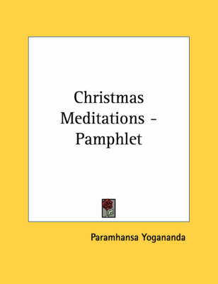 Book cover for Christmas Meditations - Pamphlet