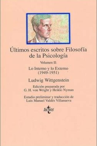 Cover of Ultimos Escritos Sobre Filosofia de La Psicolo V.2