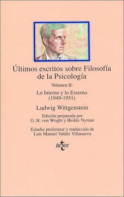 Book cover for Ultimos Escritos Sobre Filosofia de La Psicolo V.2