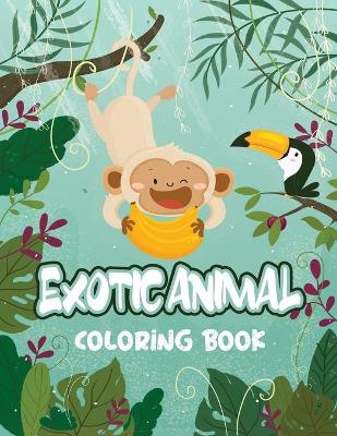 Book cover for Exotic Animal Coloring Book