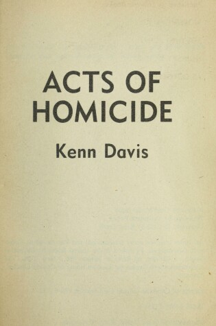 Cover of Acts of Homicide