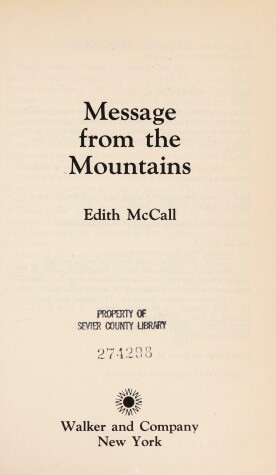 Cover of Message from the Mountains