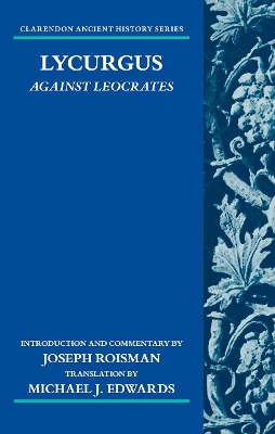 Book cover for Lycurgus: Against Leocrates