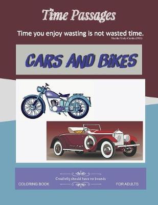 Book cover for Cars and Bikes Coloring Book for Adults