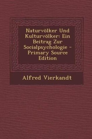 Cover of Naturvolker Und Kulturvolker