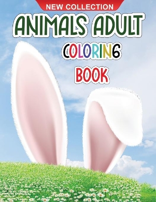 Book cover for Animals adult coloring book