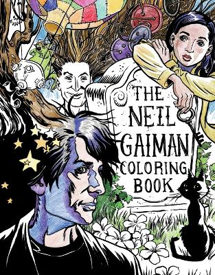 Book cover for The Neil Gaiman Colouring Book