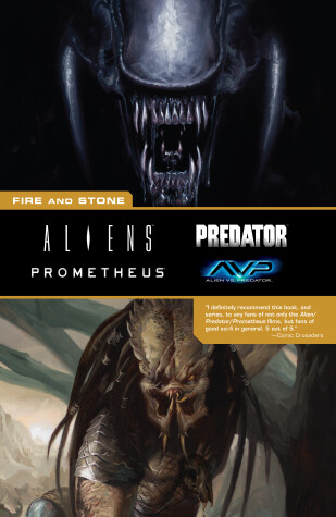 Book cover for Aliens Predator Prometheus Avp: Fire And Stone