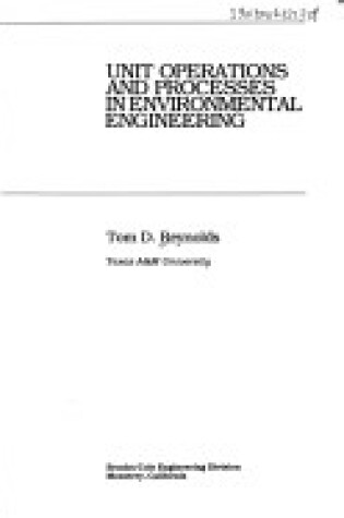 Cover of Unit Operations and Processes in Environmental Engineering