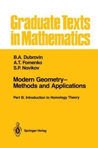 Cover of Modern Geometry-Methods and Applications