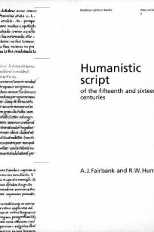 Cover of Humanistic Script of the Fifteenth and Sixteenth Centuries