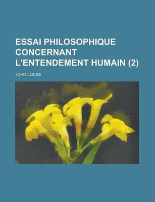 Book cover for Essai Philosophique Concernant L'Entendement Humain (2)