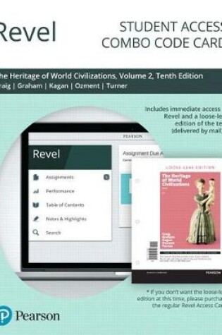 Cover of Revel for the Heritage of World Civilizations, Volume 2 -- Combo Access Card
