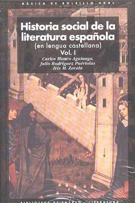 Book cover for Historia Social de La Literatura Espanola