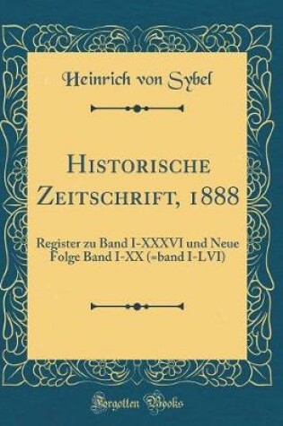 Cover of Historische Zeitschrift, 1888