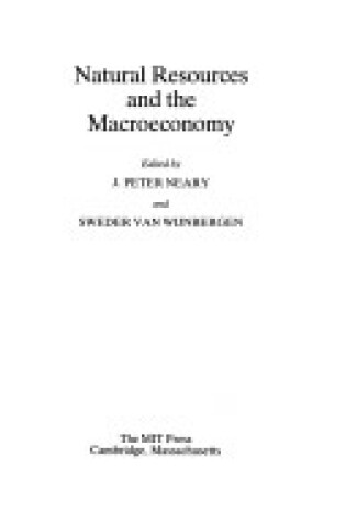 Cover of Natural Resources and the Macroeconomy