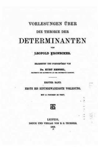 Cover of Vorlesungen uber die Theorie der Determinanten