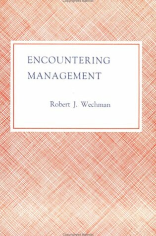 Cover of Encountering Management