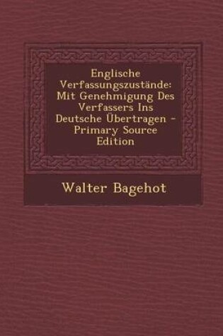 Cover of Englische Verfassungszustande