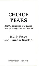 Book cover for Choice Years