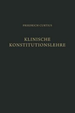 Cover of Klinische Konstitutionslehre