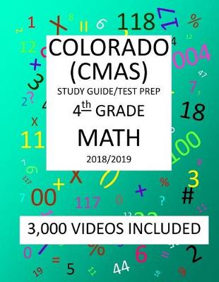 Book cover for 4th Grade COLORADO CMAS, 2019 MATH, Test Prep