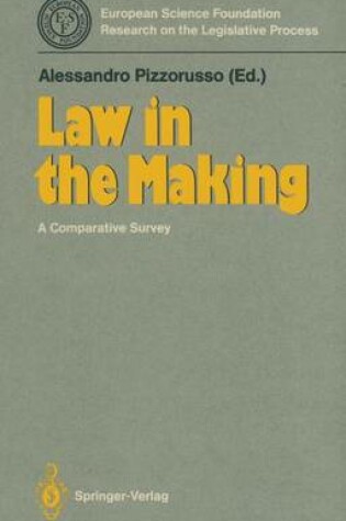 Cover of Law in the Making : a Comparative Survey