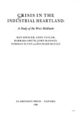 Cover of Crisis in the Industrial Heartland