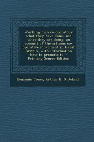 Cover of Working Men Co-Operators