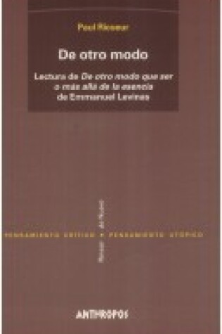 Cover of de Otro Modo