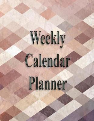 Book cover for Weekly Calendar Planner - 70 Weeks - (8.5 X 11) - Brown Square Mosaic