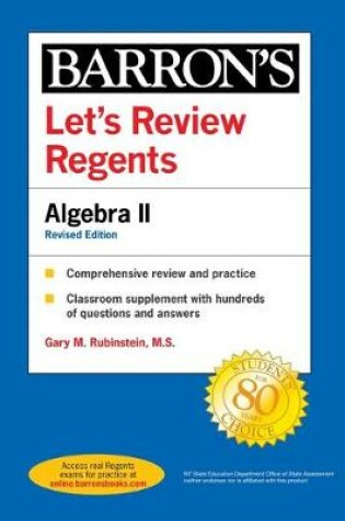 Cover of Let's Review Regents: Algebra II Revised Edition