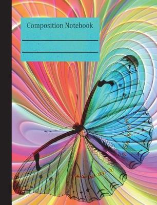 Book cover for Butterfly Colorful Composition Notebook - 5x5 Graph Paper