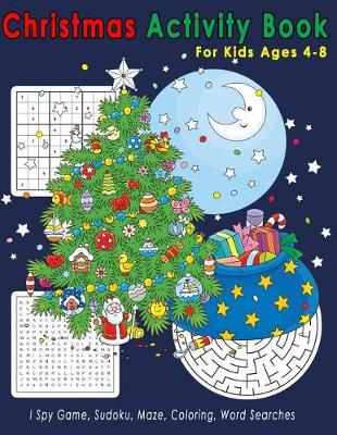 Book cover for Christmas Activity Book for Kids Ages 4-8