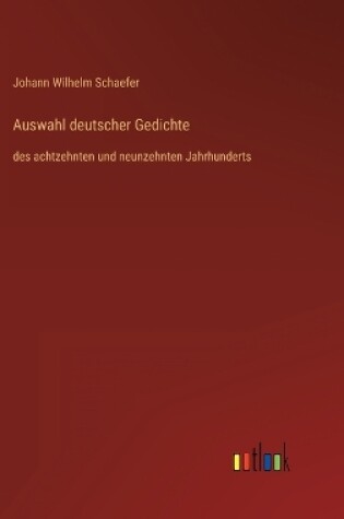 Cover of Auswahl deutscher Gedichte